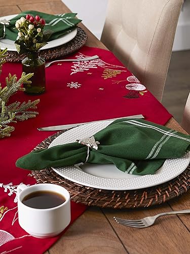 Miniatura 7 de Pre de Provence - Juego de servilletas estilo granja con rayas francesas, 20 x 20 pulgadas, color verde bálsamo, 6 piezas