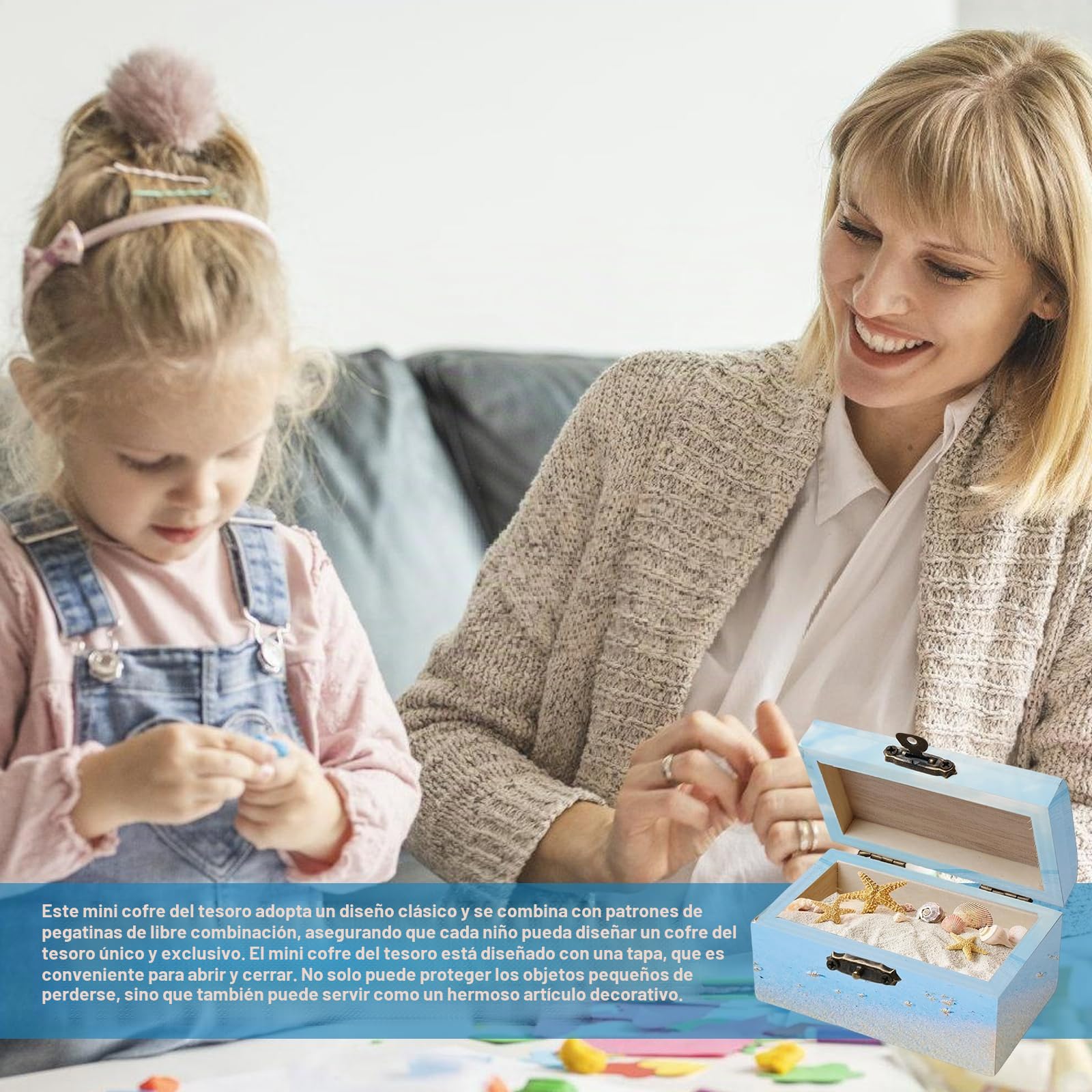Mini cofre del tesoro: 12 cajas pequeñas de madera con tapa con 3 pegatinas, cofre del tesoro de cumpleaños infantil para pintar, caja de regalo para fiestas de cumpleaños, juguetes creativos