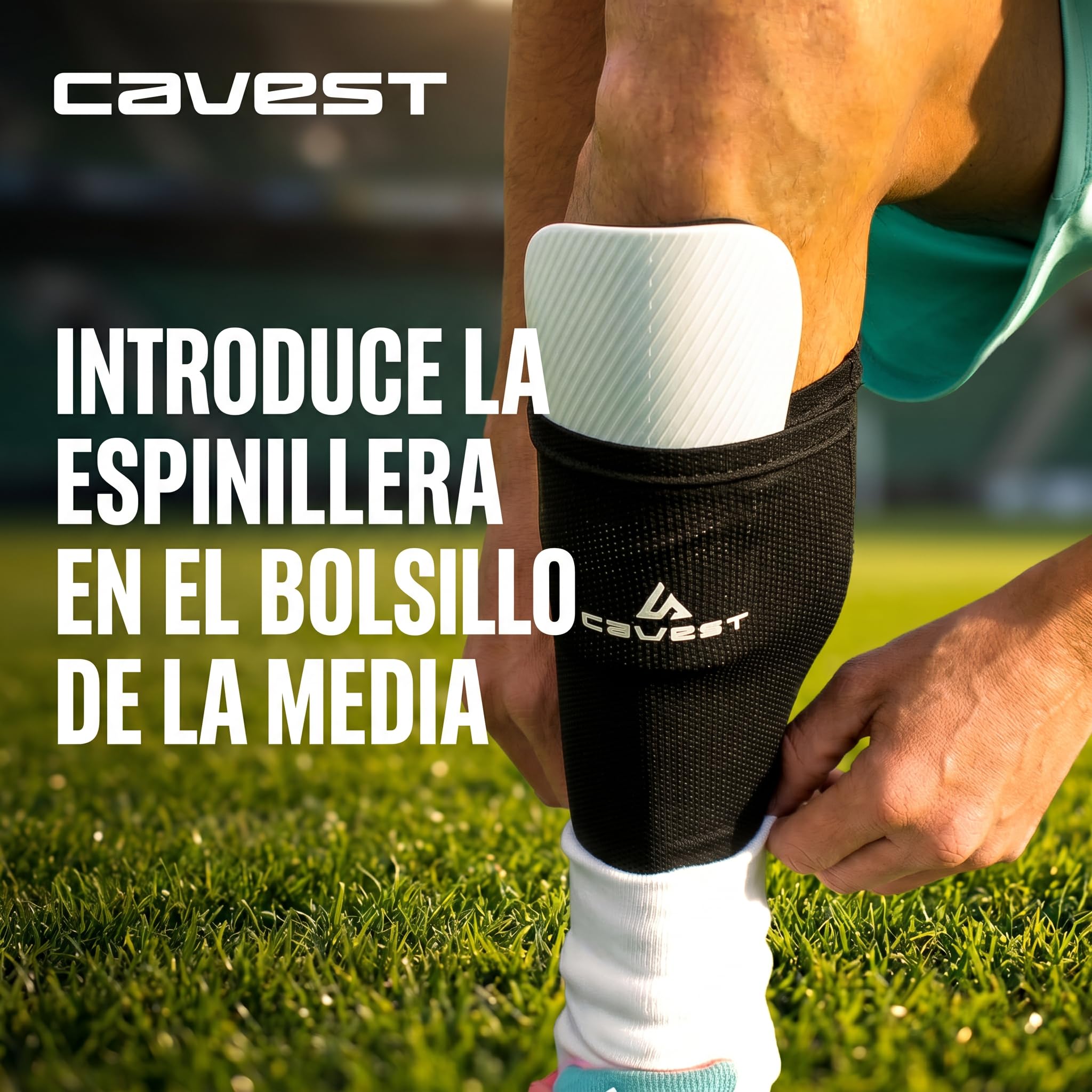 Cavest Sujeta espinilleras de futbol para niños y adultos. Medias con bolsillo para sujetar las espinilleras. Medias porta espinilleras futbol. Calcetines de futbol con bolsillo para las espinilleras.
