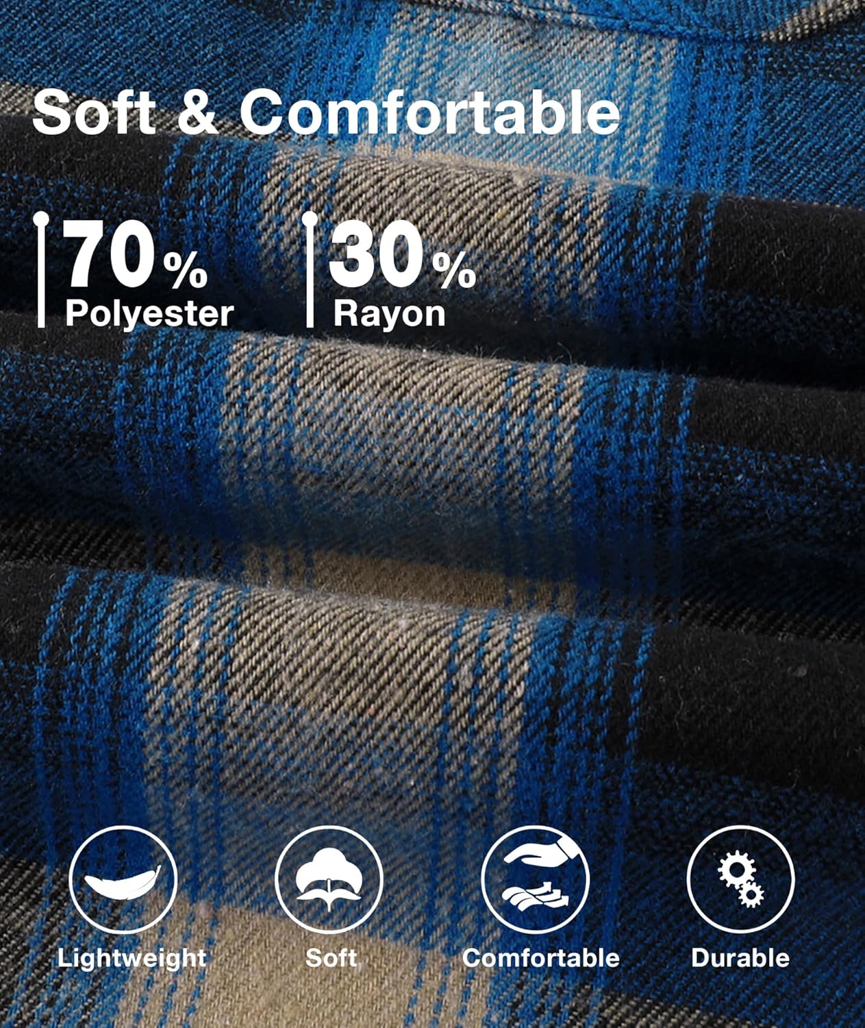 Little Beauty 3 Pack Men's Flannel Shirts Plaid Hoodie Button Down Shirt Jackets Long Sleeve Stylish Hooded with Pocket - Image 4