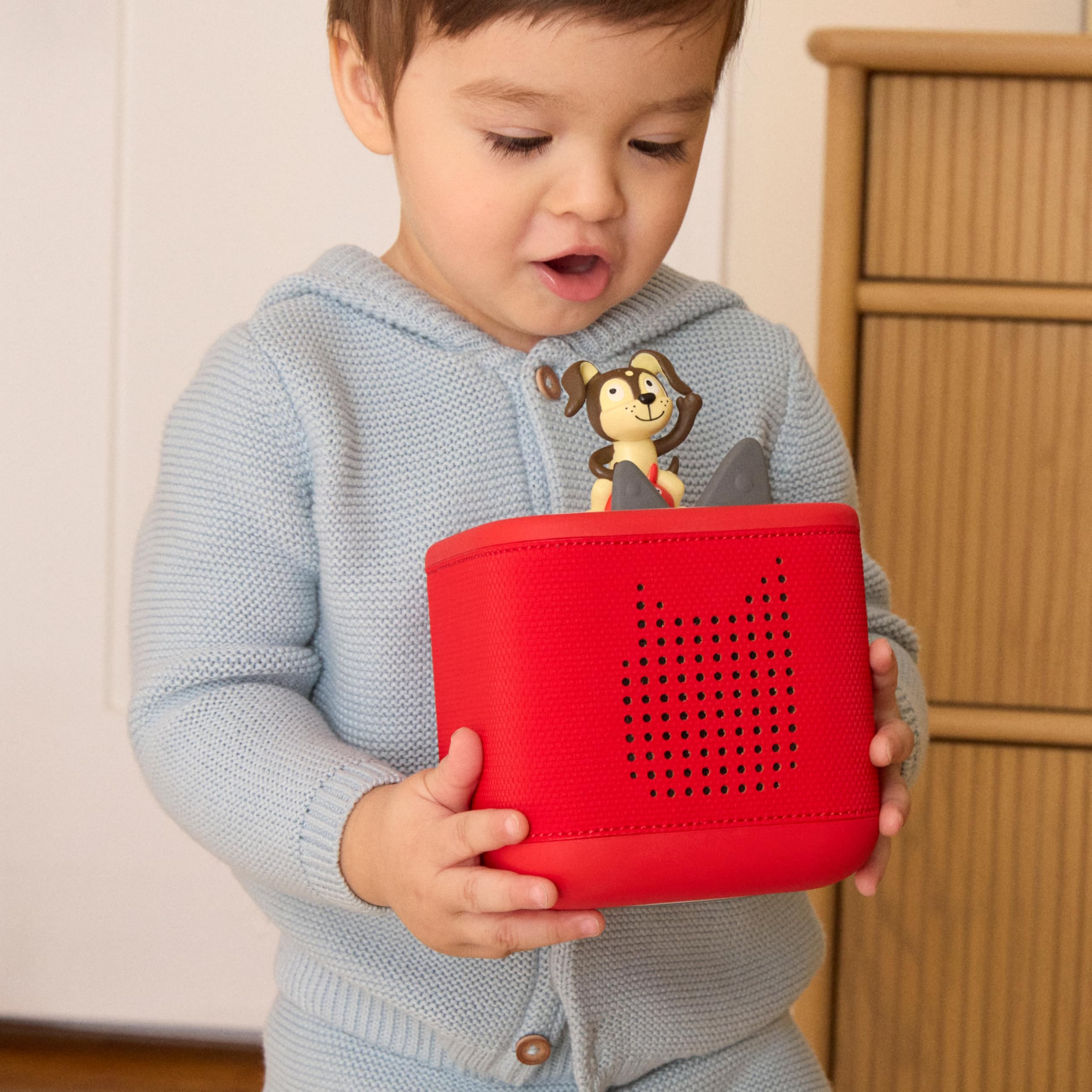 Condition photo showing Good Condition for Similar to Toniebox 2 Audio Player Starter Set for Kids 1+ with Playtime Puppy - Sunset Red