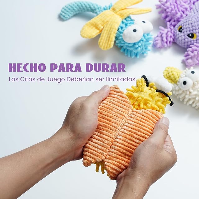 Foto 6 de 8 de Nocciola Juguetes para Perros pequeños y medianos Suaves y chirriantes de Peluche Rellenos duraderos…