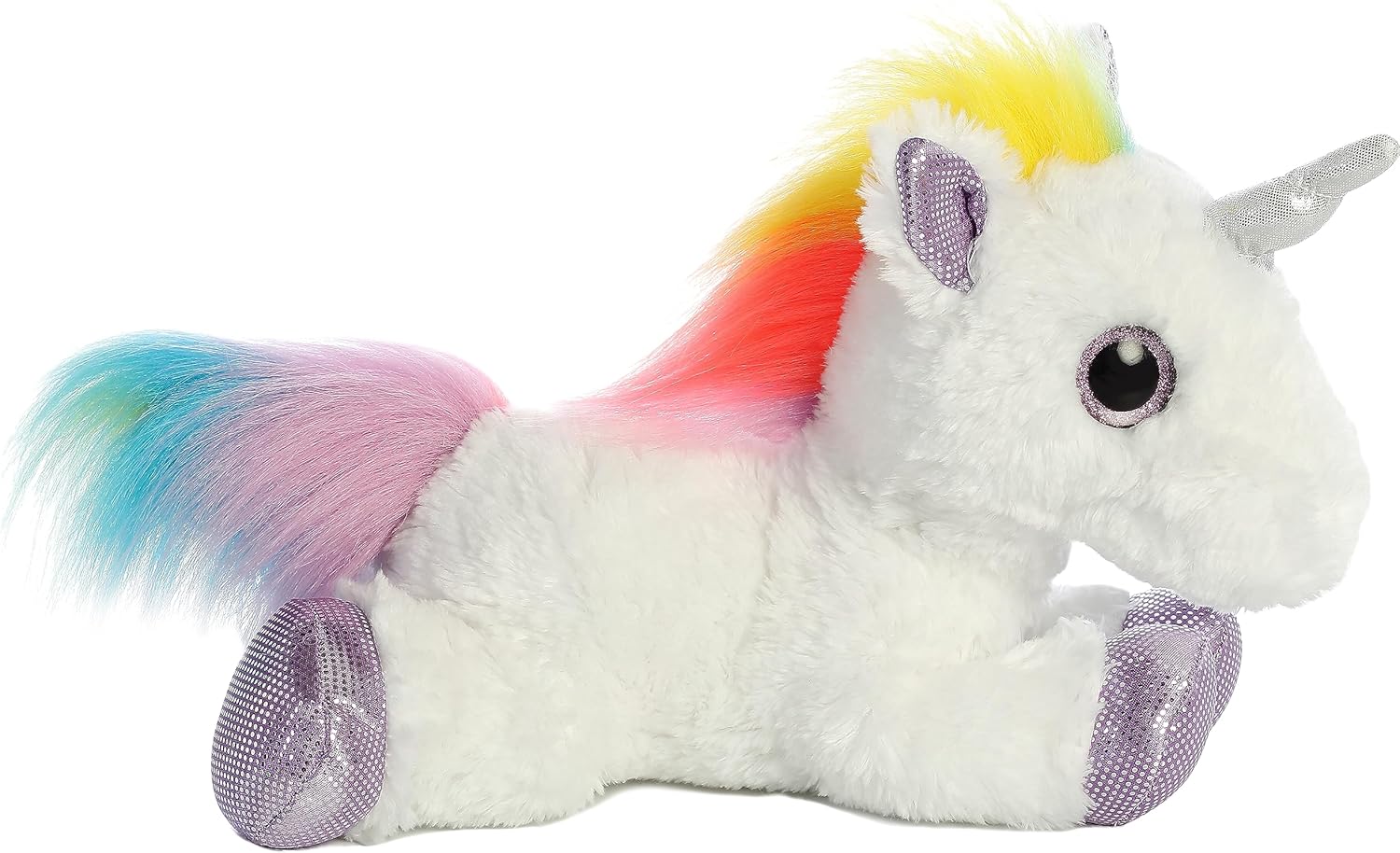 Aurora® Enchanting Sparkle Tales™ Rainbow Unicorn™ Stuffed Animal - Magical Adventures - Endless Play - White 12 Inches