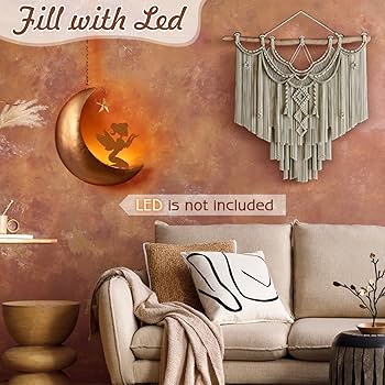 Amazon.co.jp: Hiboom 半月ハンギングプランター 星と妖精付き