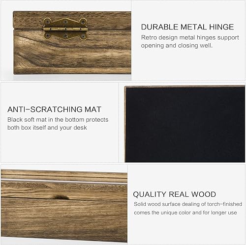 Miniatura 4 de SRIWATANA Sunglasses Organizer Box, 6 Slot Eyeglasses Display Case Storage for Women Men, Christmas Gifts, Carbonized Black Negro carbonizado