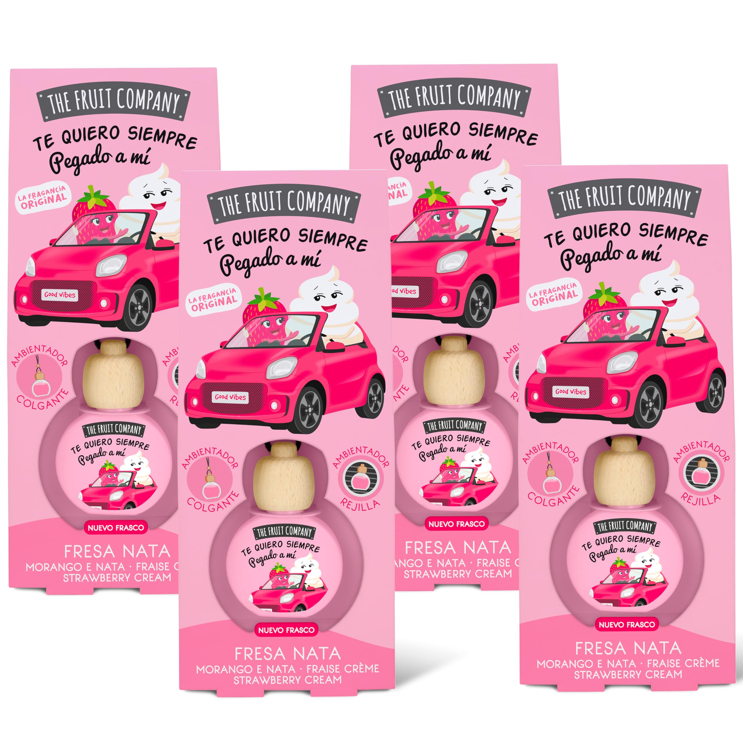 The Fruit Company - Ambientador de coche con Absorbe olores, aroma frutal MELÓN, Pack de 4 unidades — view 4