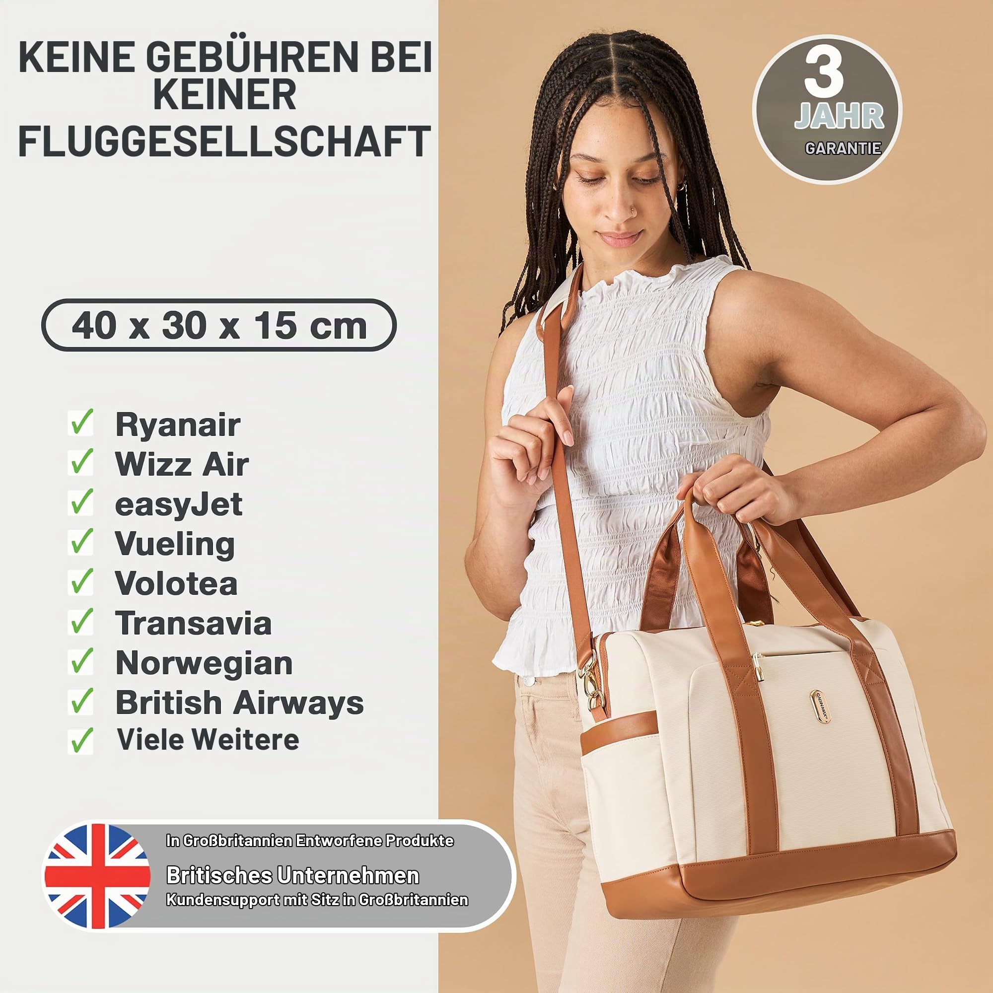 Cabin Max Handgepäck Rucksack Reiserucksack Ryanair Handgepäck 40x30x15 18L