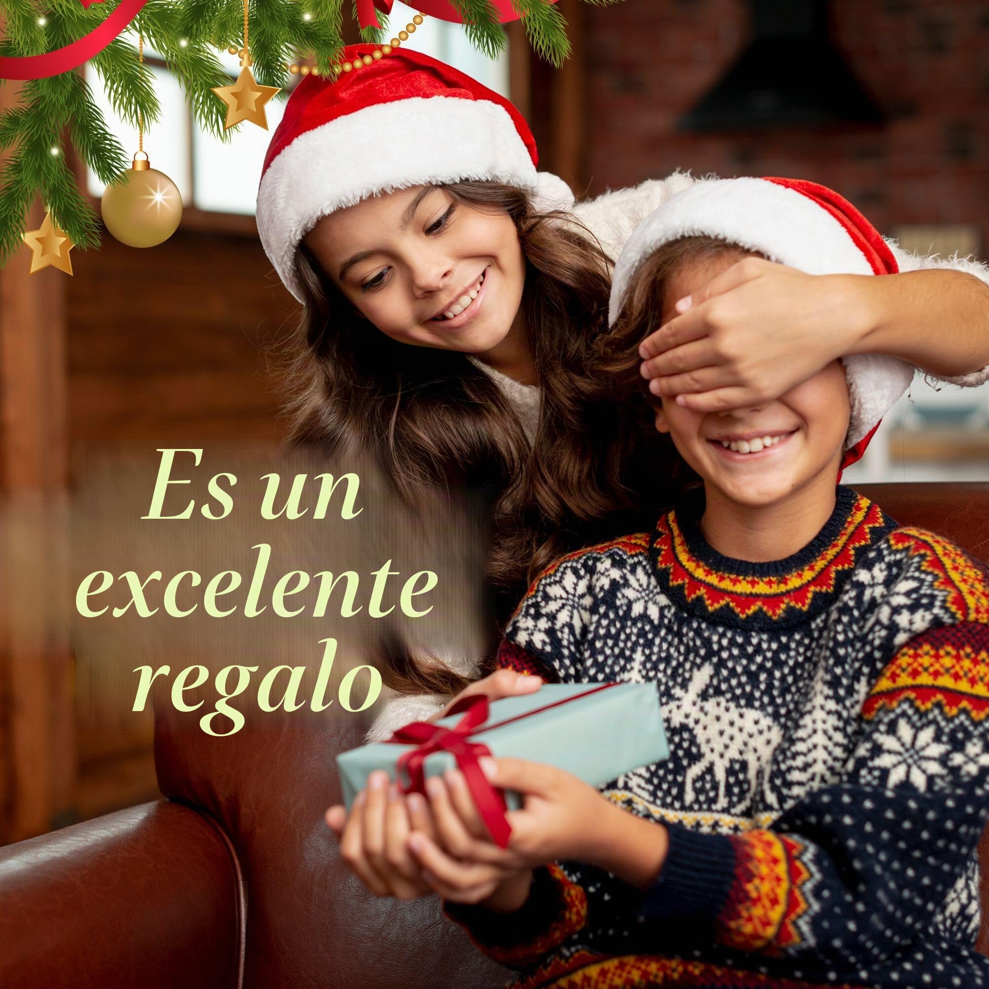 Encantadora niña elfa roja de Cuerpo Largo con Cara de Vinilo con Sombrero - 30 cm (1 Unidad) - Juguete de Peluche decoración navideña y Regalo