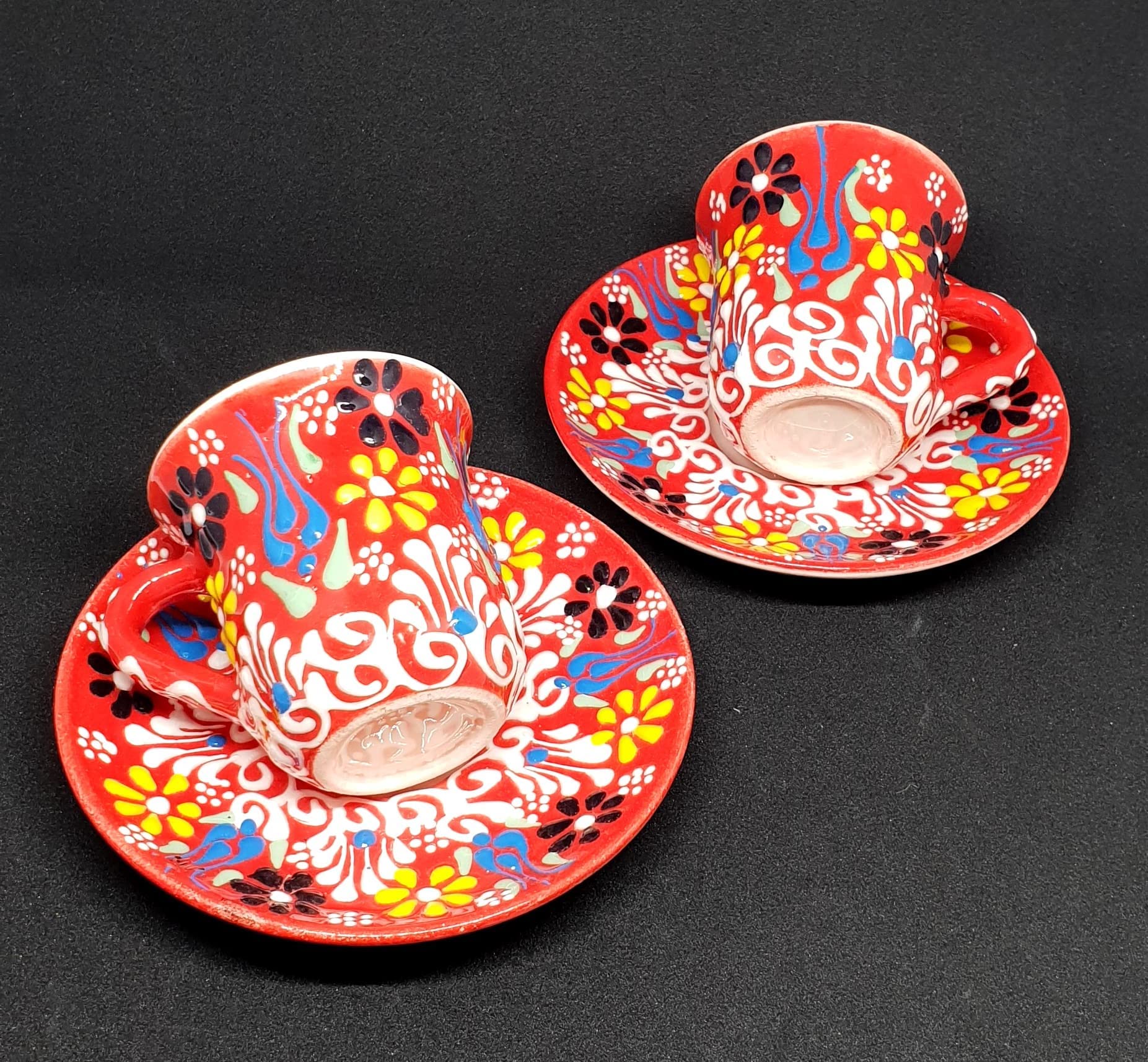 SHENDONG 2 Pack Cute Ceramic Coffee Cups Set Of 2 With Kawaii Bamboo Lid And Spoon