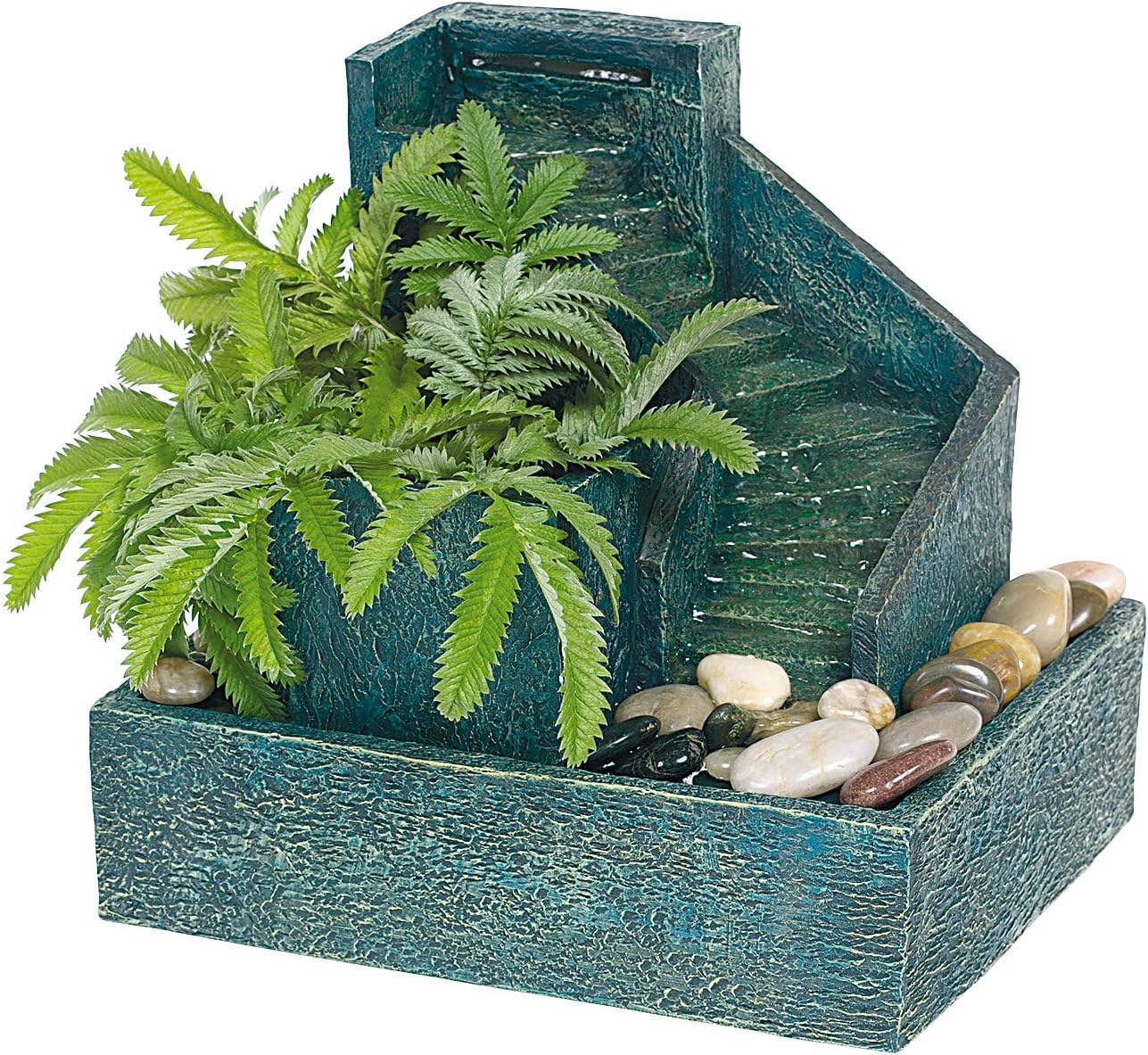 Zen Tischbrunnen Mit LED Beleuchtung - Geräuschloser Zimmerbrunnen 22x13x28cm