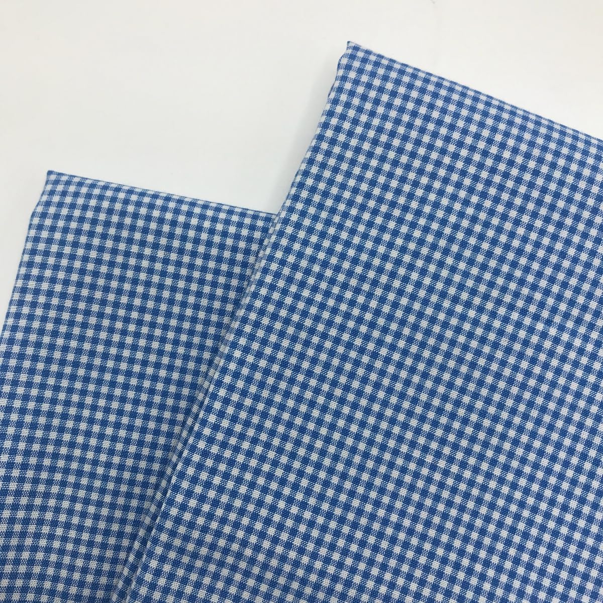 Blue and White Mini Gingham Fabric - 1/16" Check, Lightweight Polycotton - for DIY Craft Home Decor (57" Wide, 1 Yard pre Cut)