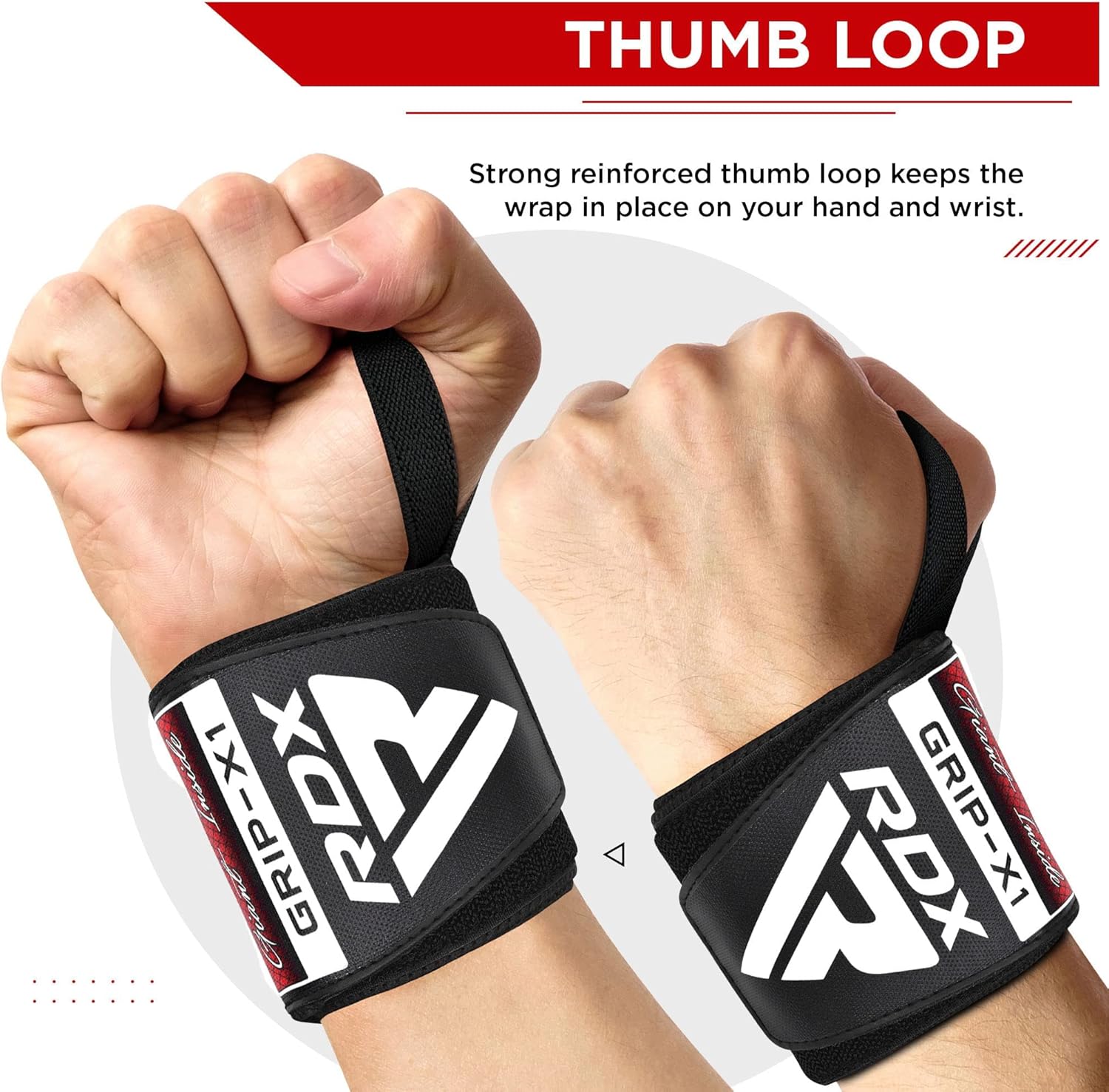 RDX Weight Lifting Wrist Wraps Support, IPL USPA Approved, Elasticated Pro 18” Cotton Straps, Thumb Loop, Powerlifting Bodybuilding Fitness Strength Gym Training WOD Workout, Gymnastics : Sports & Outdoors