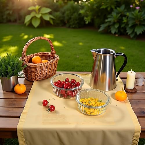 Miniatura 6 de Recipientes de vidrio para almacenamiento de alimentos con tapas, cuencos de almacenamiento de sopa, transparentes, organización de cocina para