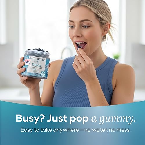 Miniatura 6 de Gomitas de hongos Chaga Detox - Suplemento de apoyo inmunológico antioxidante y hongos - 250 mg de cuerpos fructíferos - Suplementos de claridad