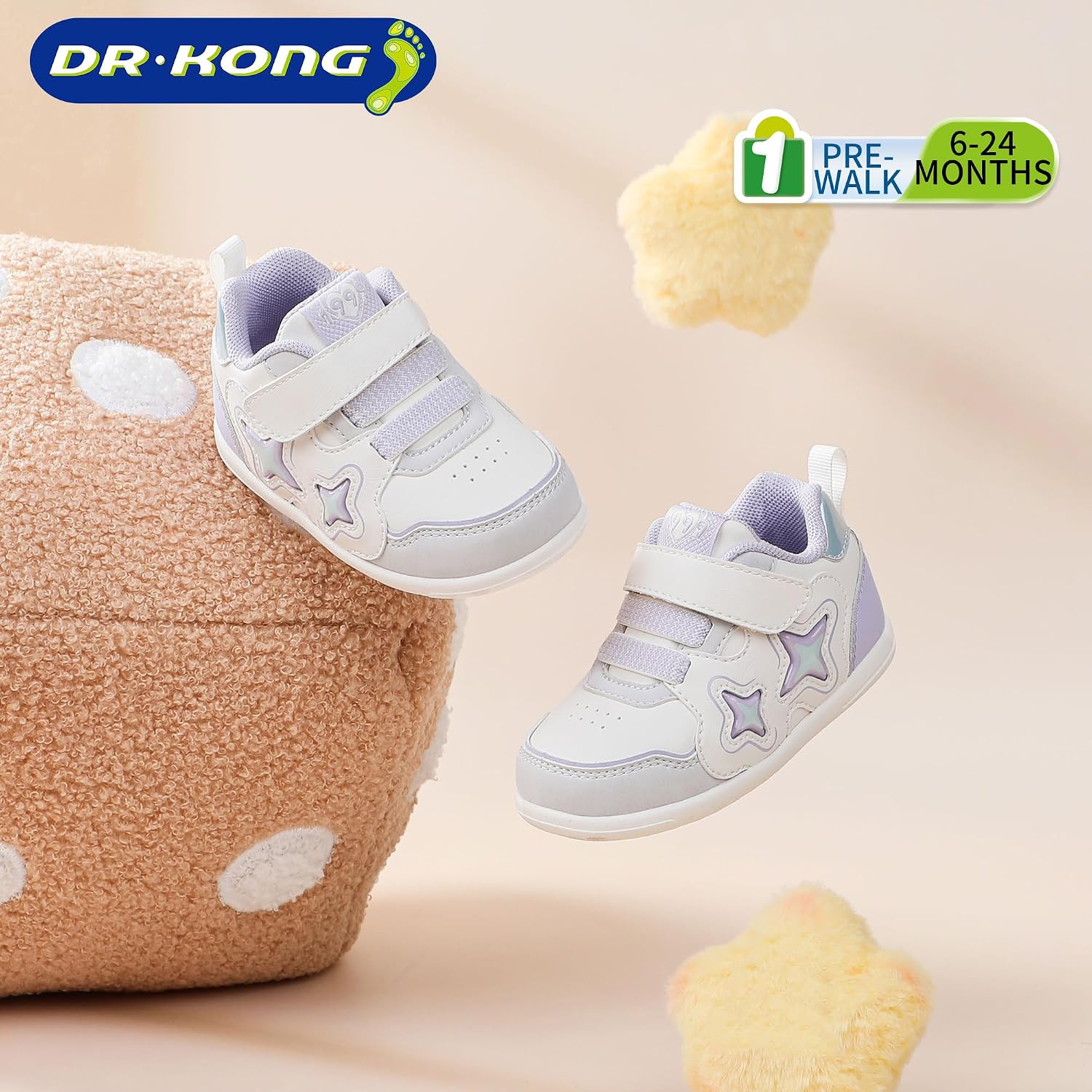 Dr Kong Baby Barefoot Shoes Boys Girls Infant First Walker Shoes Lightweight Zero Drop Sneakers Leather Non Slip Walking Toddler Shoes