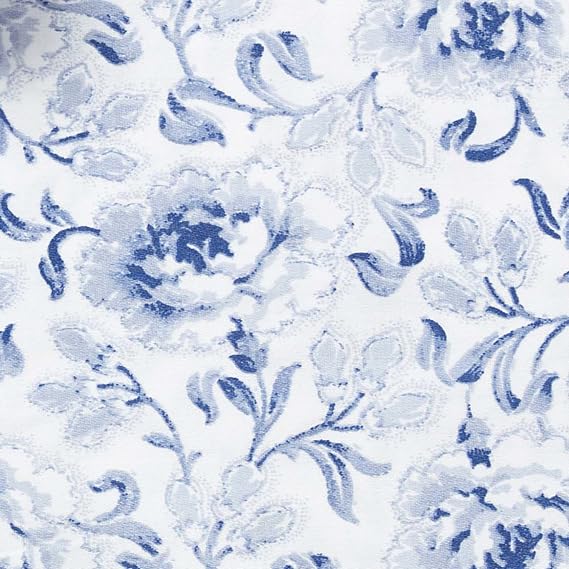 Laura Ashley - Queen Sheets, Soft Sateen Cotton Bedding Set - Sleek, Smooth, Breathable Home Decor (Lorelei Dark Blue, Queen)
