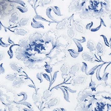Laura Ashley - Queen Sheets, Soft Sateen Cotton Bedding Set - Sleek, Smooth, Breathable Home Decor (Lorelei Dark Blue, Queen)