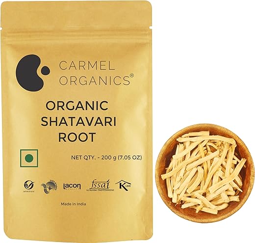 CARMEL ORGANICS Shatavari Root Whole 200 Grams (Pack of 1)| Jaivik Bharat Certified | Asparagus Racemosus | Satavari Kizhangu/Chittamoothi | Non GMO | No Added Preservatives &…