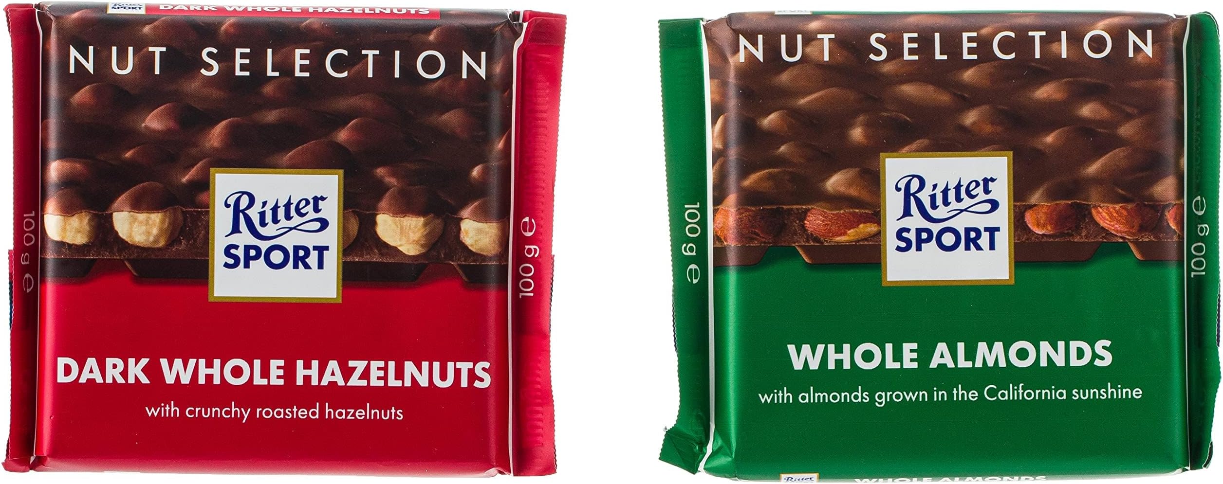 Dark Whole Hazelnuts & Whole Almonds Chocolate Bar 100G 1+1 Free