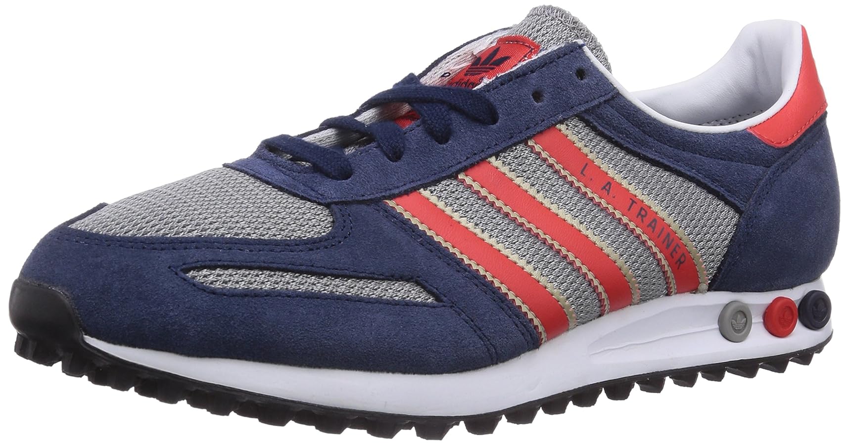 Adidas - LA Trainer - Color: Grey-Navy blue-Red - Size: 9.0