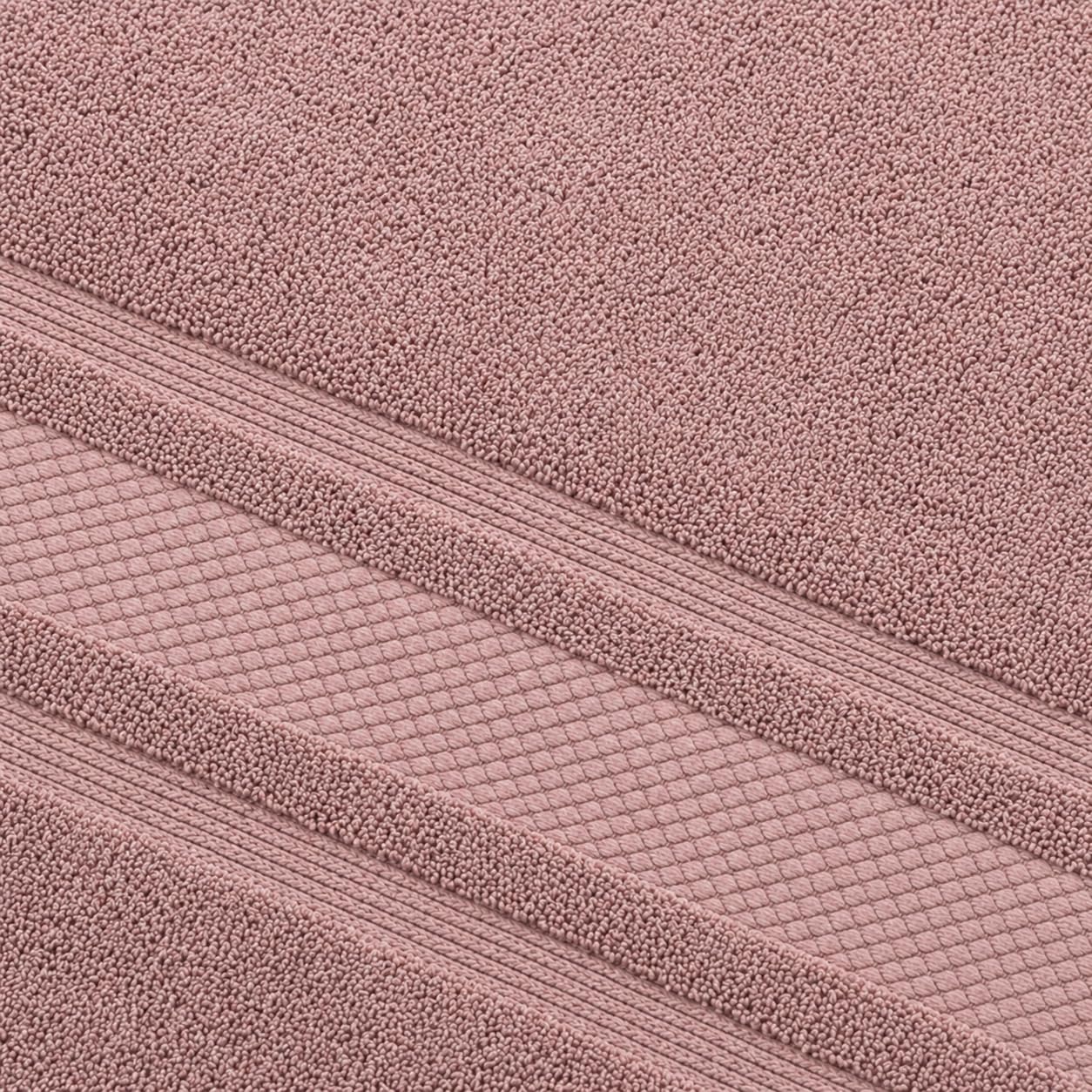 Set Asciugamani Bagno 6 Pezzi, 100% Puro Cotone, 2 Telo Doccia 90x140cm + 2 Asciugamani Viso 50x100cm + 2 Ospiti 40x60cm, Morbidi e Assorbenti, Spugna 600 gr, per Bagno, Hotel e Spa (Rosa Antico)
