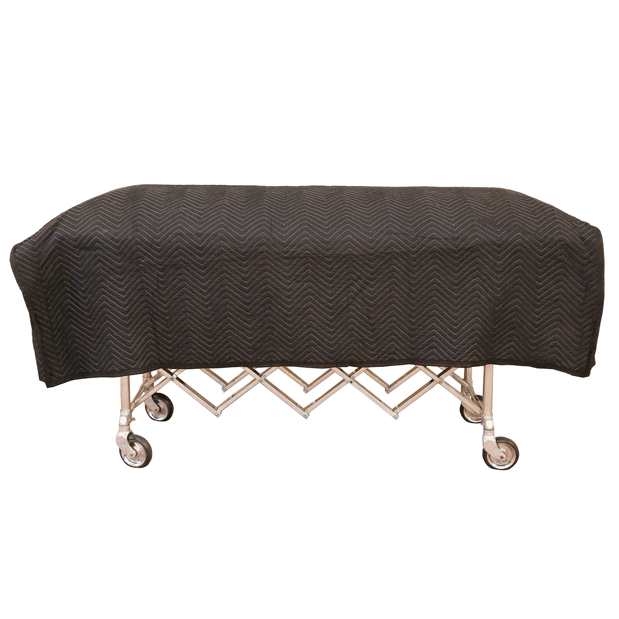 US Cargo Control Quilted Casket Cover - Black/White Furniture Pad for Moving/Storage - Essential Moving Supplies - Cotton/Polyester Blend - 86 x 32