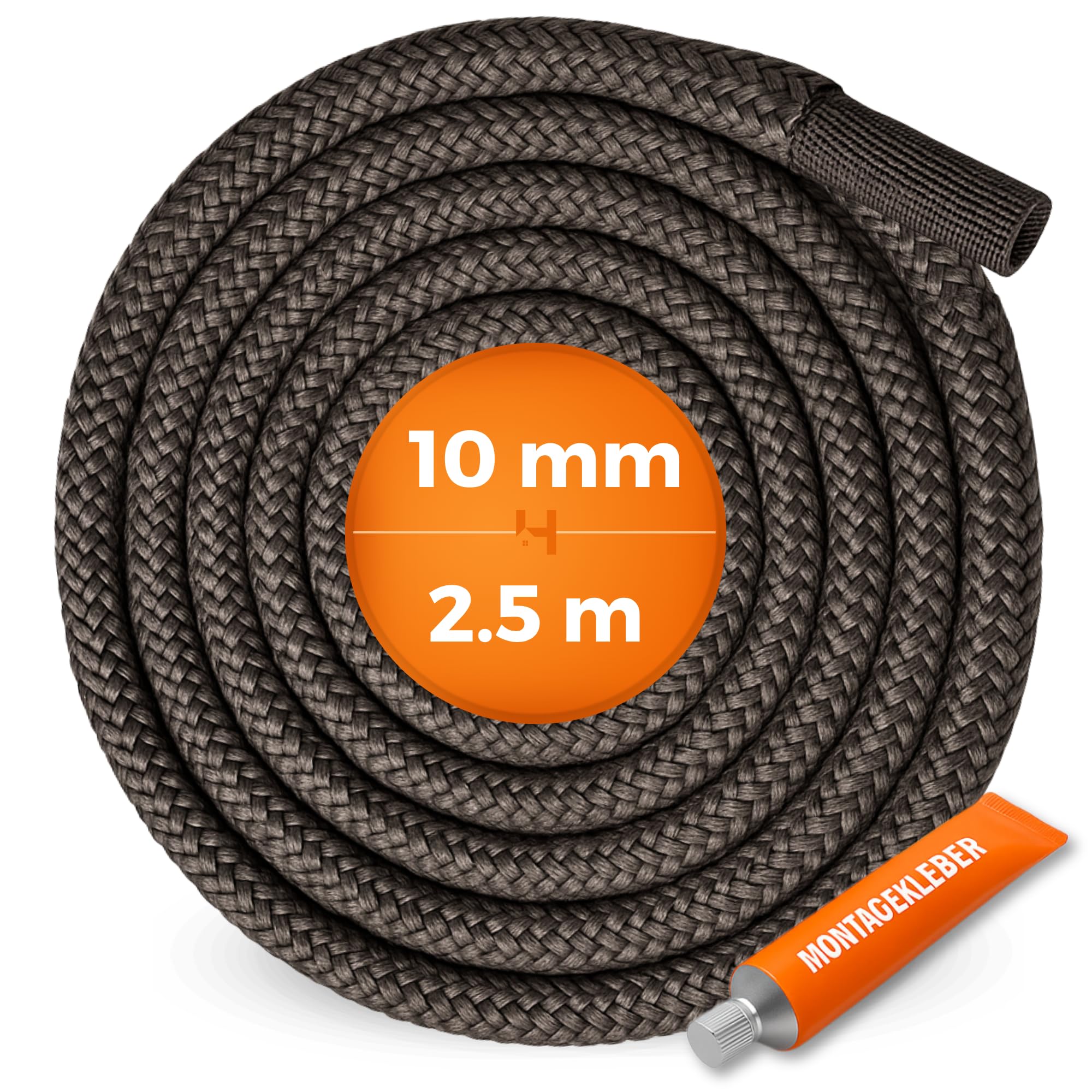 HausHeld® Guarnizione stufa Ø10 mm × 2,5 m con colla