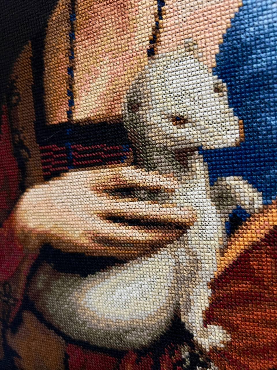 RIOLIS - Dama con l'ermellino secondo L. da Vinci 2222, Punto croce 30x40cm, Punto croce kit da ricamare, Disegni da ricamare, Embroidery kit, Set punto croce, Kit ricamo punto croce