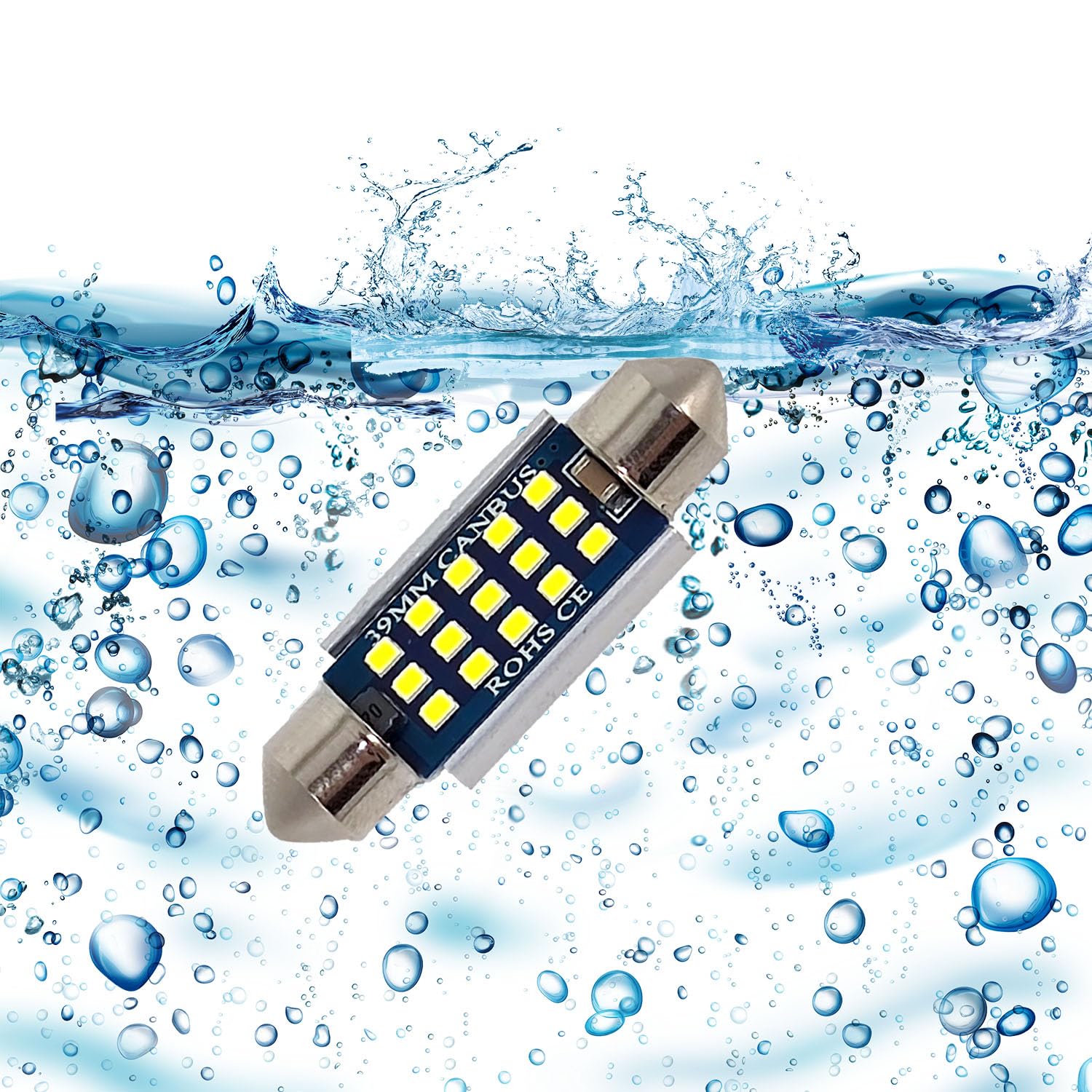 31 mm 6418 Żarówka LED C5W samochód, Canbus bez błędów, 12V, 12MSD chipsety LED, CW5 samochód, oświetlenie wewnętrzne kopuły karty, żarówka tablicy rejestracyjnej (6 szt. biały)