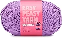 Vista 15 de Woobles Easy Peasy Hilo para Principiantes - Hilo de Crochet y Tejido con Puntadas Fáciles de Ver - Estambre Mediano #4 Worsted - Mezcla