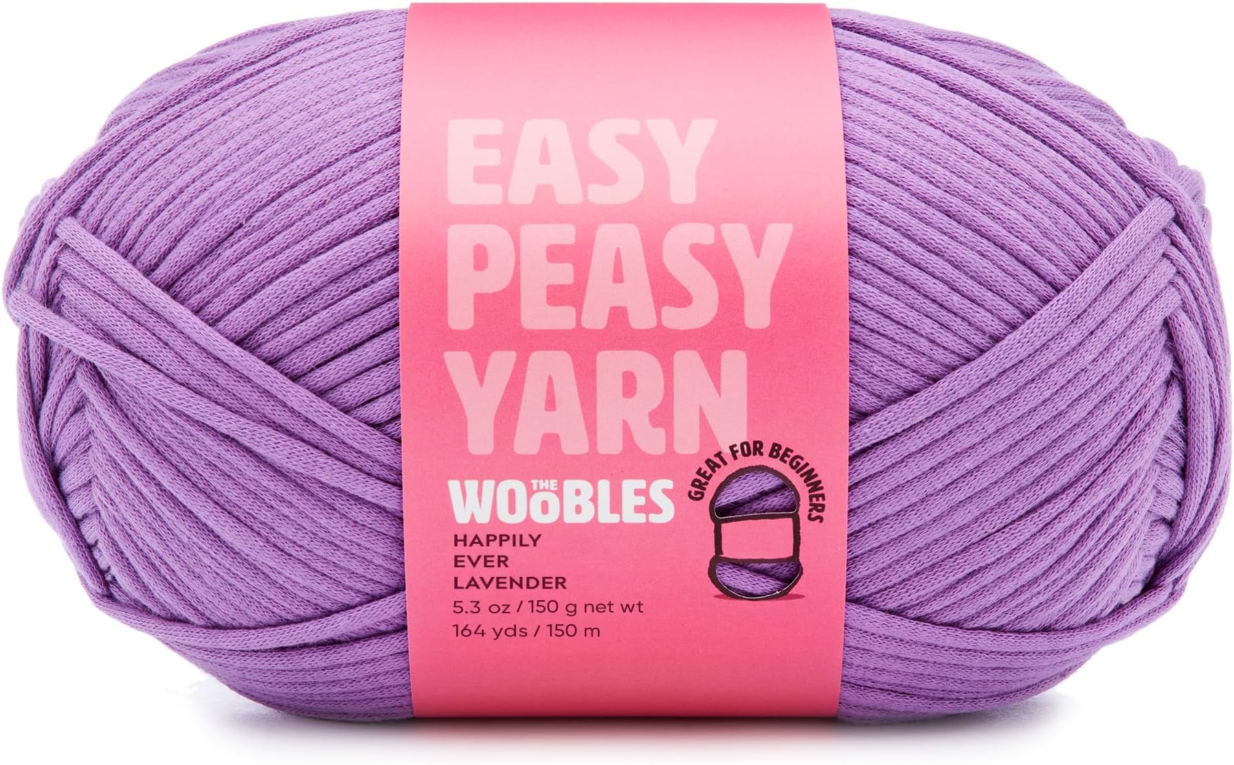 The Woobles Easy Peasy Yarn Crochet & Knitting Yarn for Beginners Easy to See Stitch Crochet Yarn Worsted Medium #4 Yarn Cotton Nylon Blend
