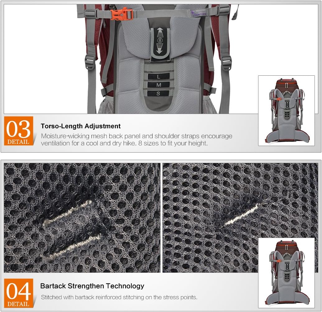 Hátizsák elöl nézet - zsebek és szervezés