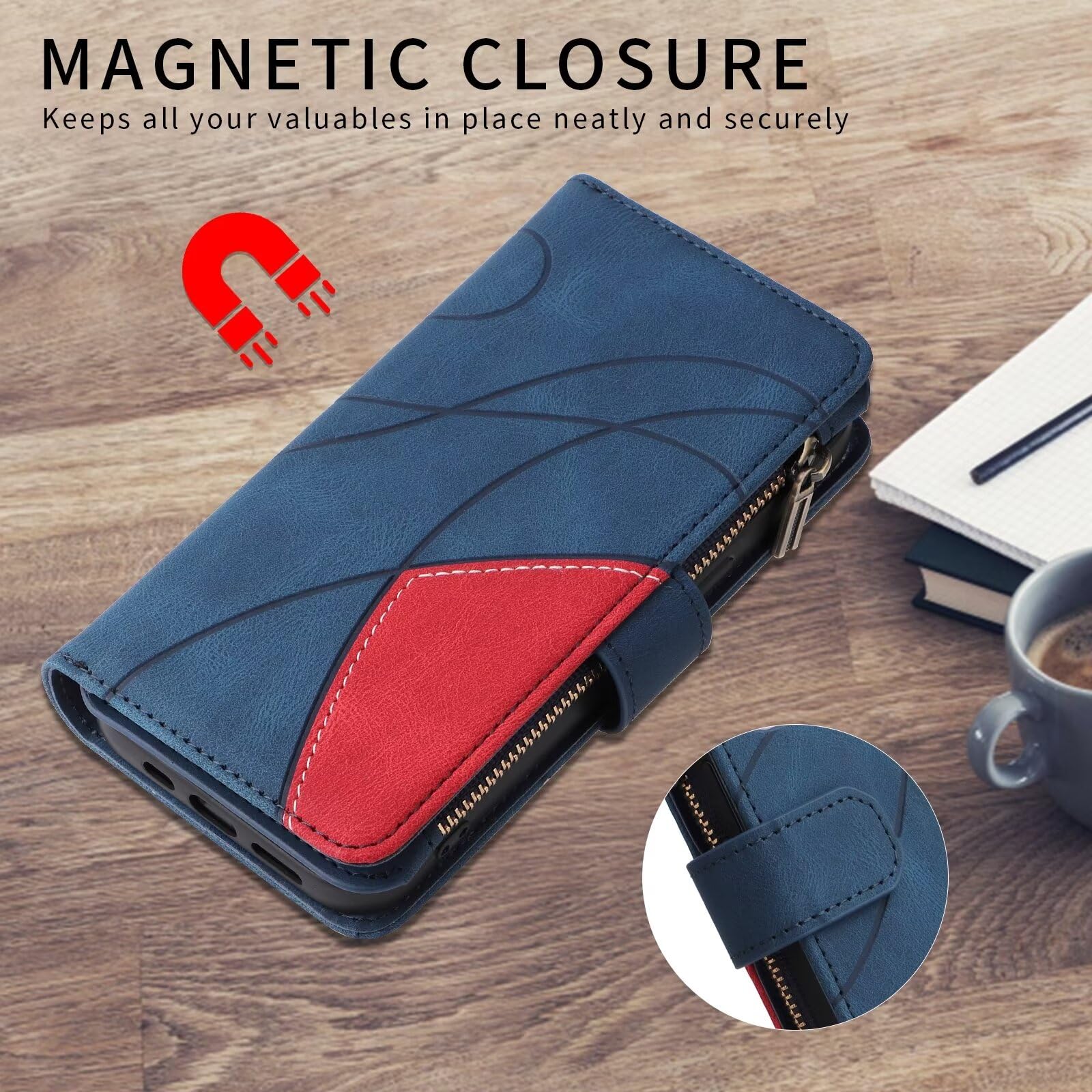 Asuwish Custodia Portafoglio Per Xiaomi Poco X4 Pro 5G: Pelle Con Supporto, Carte E Catenina + Vetro Temperato, Marrone