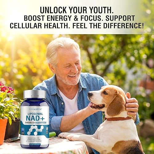 Miniatura 4 de Suplemento liposomal NAD+ de 750 mg, 120 cápsulas alternativas NMN absorción superior y biodisponibilidad - Verdadero dinucleótido de nicotinamida y