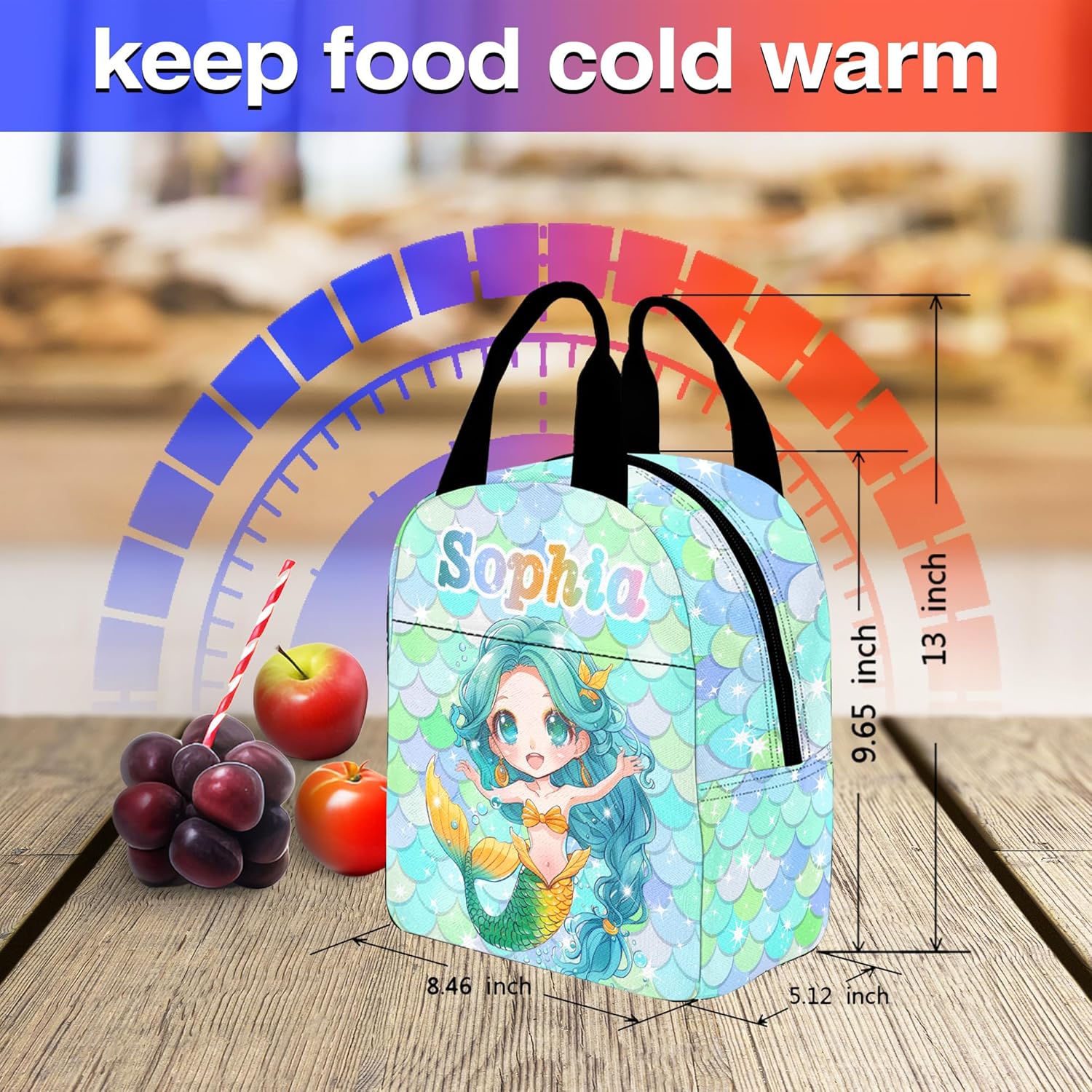 Personalized School Backpack Custom Backpacks with Name for Girls Boys Customized School Bookbag for Kids with Lunch Box Bookbag for Daughter Son Back to School Gift for Preschool Kindergarten