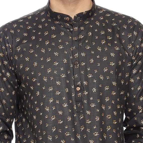 ITOS365 Men's Tunic Cotton Short Kurta Button Down Shirt Indian Clothing Casual Party Dress Gifts Items