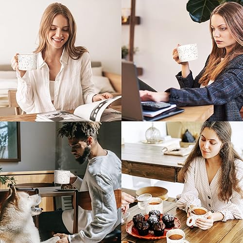 Miniatura 7 de CREATIVELAND Coffee Mug,Ceramic Coffee Mugs Stoneware Coffee Cups with Handle for Latte, Espresso,Cappuccino,Hot chocolate,Milk Mugs Set Dishwasher