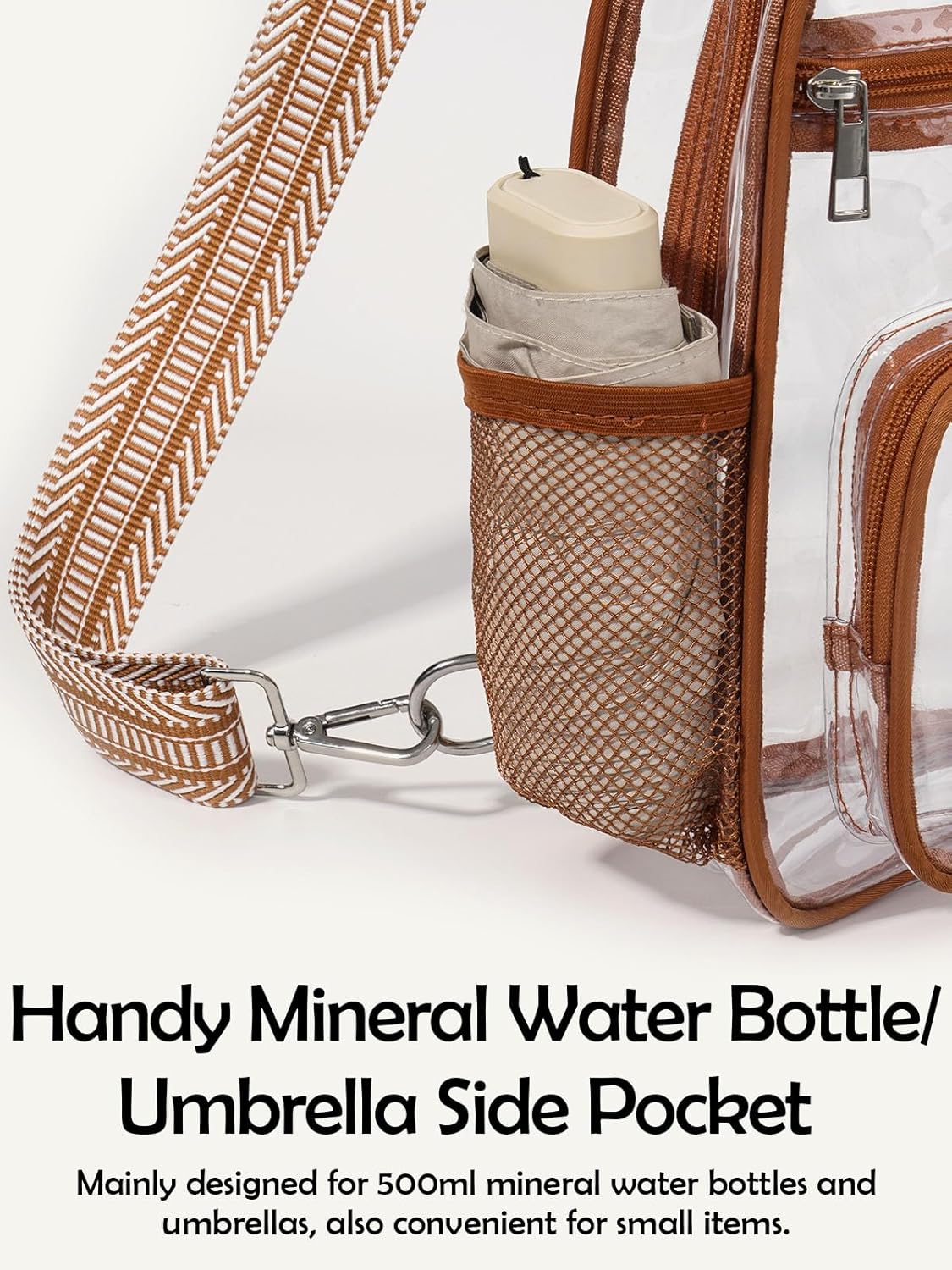 Clear Bag for Stadium Events, Clear Purses For Women Men, Transparent Crossbody Bag, See Through Large Sling Backpack - Image 6