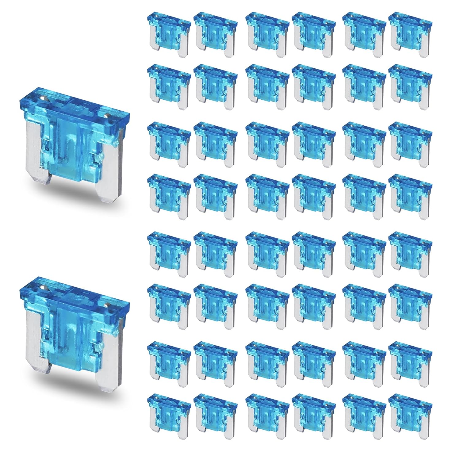 MUYI 15 Amp Low Profile ATM Blade Fuse, 32V/DC Mirco Mini Fast Blow Fuses for Automotive Car Truck Vehicle SUV, 50 Pack