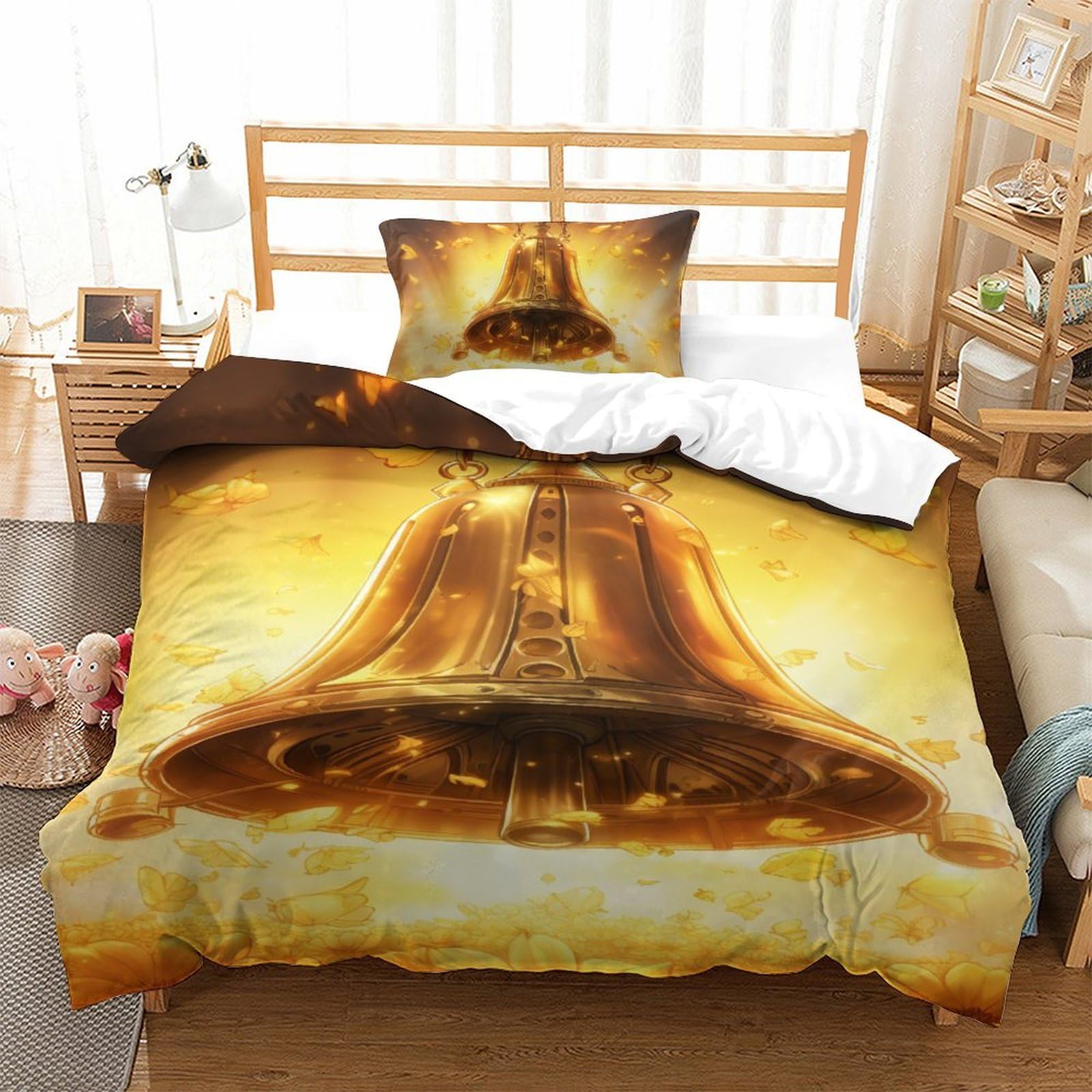 Parure de lit microfibre douce Bell avec fermeture éclair pratique