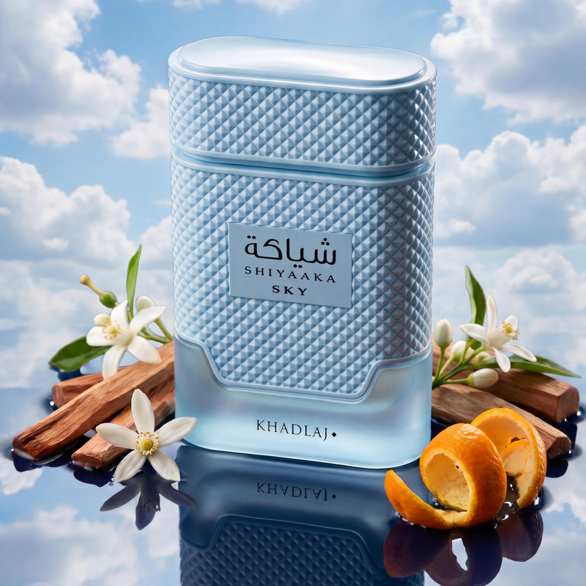 Khadlaj Shiyaaka Sky Eau de Parfum Spray 100ml per uomo e donna | Edizione Speciale Bergamotto, Pompelmo, Mandarino