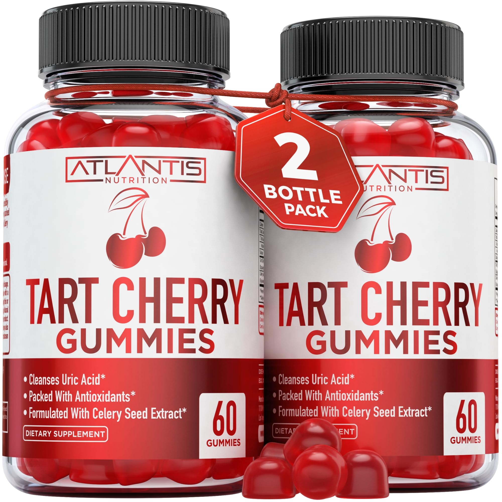 Amazon.com: Atlantis Nutrition Tart Cherry Gummies 2-Pack with