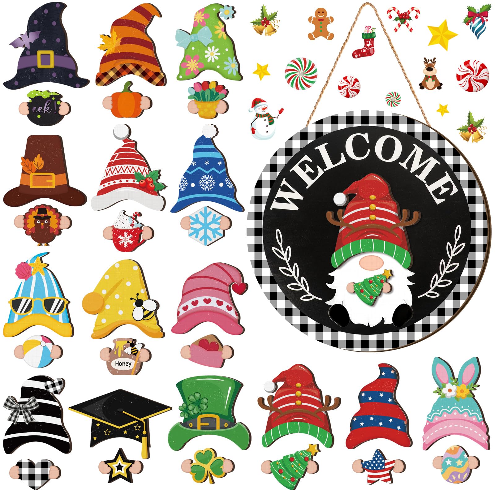 Locker.Ink | Create a Magical Winter Wonderland with These Seasonal Decor Tips Interchangeable Wooden Gnome Sign