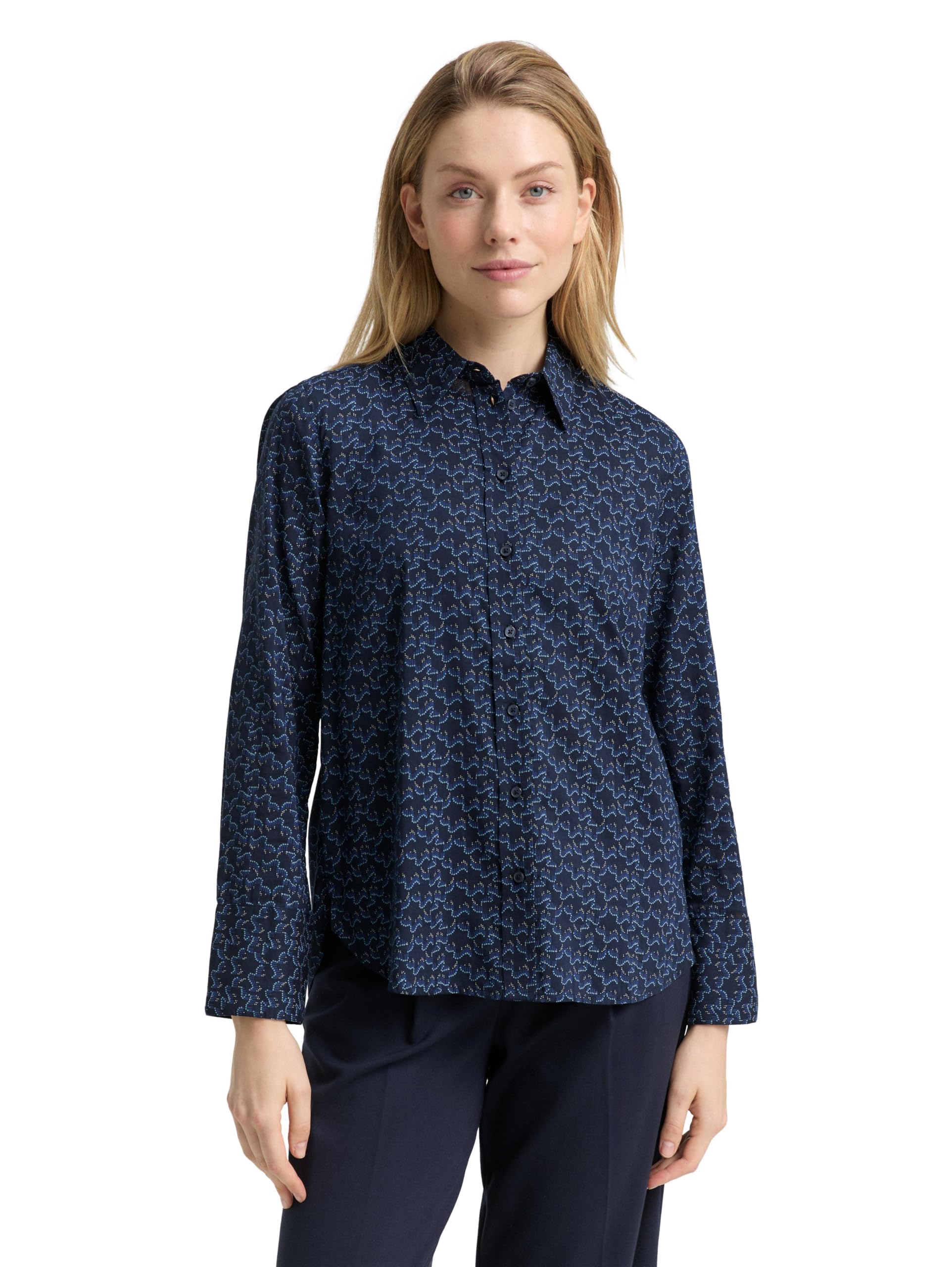 Tom Tailor Damen Hemdbluse mit Muster