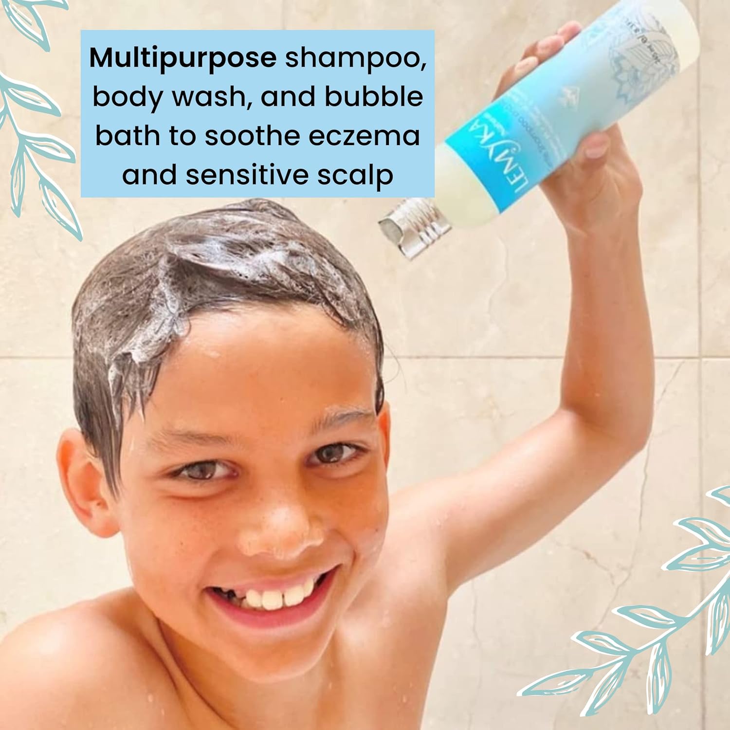 Eczema Shampoo, Face redness relief Wash, for rosacea skin, scalp, cradle cap, dandruff, sensitive skin, hypoallergenic, Sulfate-free, fragrance-free, 8.3oz - Image 4