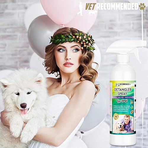 Miniatura 6 de Vet Recommended Dog Detangler Spray & Conditioner – Made from Fresh Natural Extracts of Papaya, Jojoba & Aloe Vera | Eliminate Loose Hair, Remove