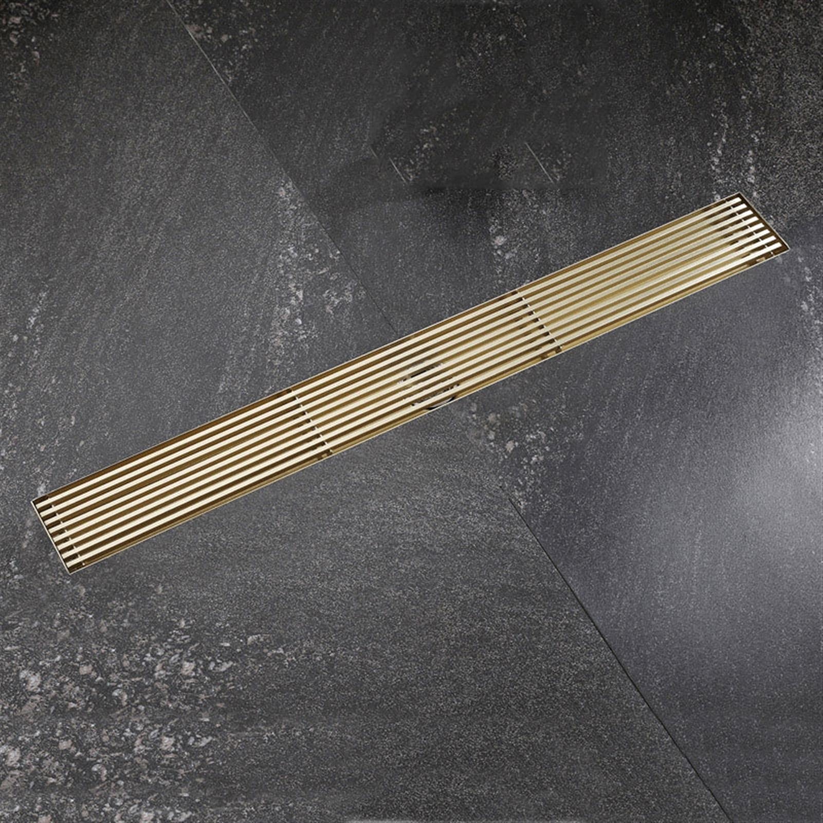 Desagüe Lineal de Ducha SUS304 con Filtro para Cabello, 120 cm (47,2"), Rectangular, extraíble, para baño y sótano. Fácil de Limpiar y de Alto caudal.