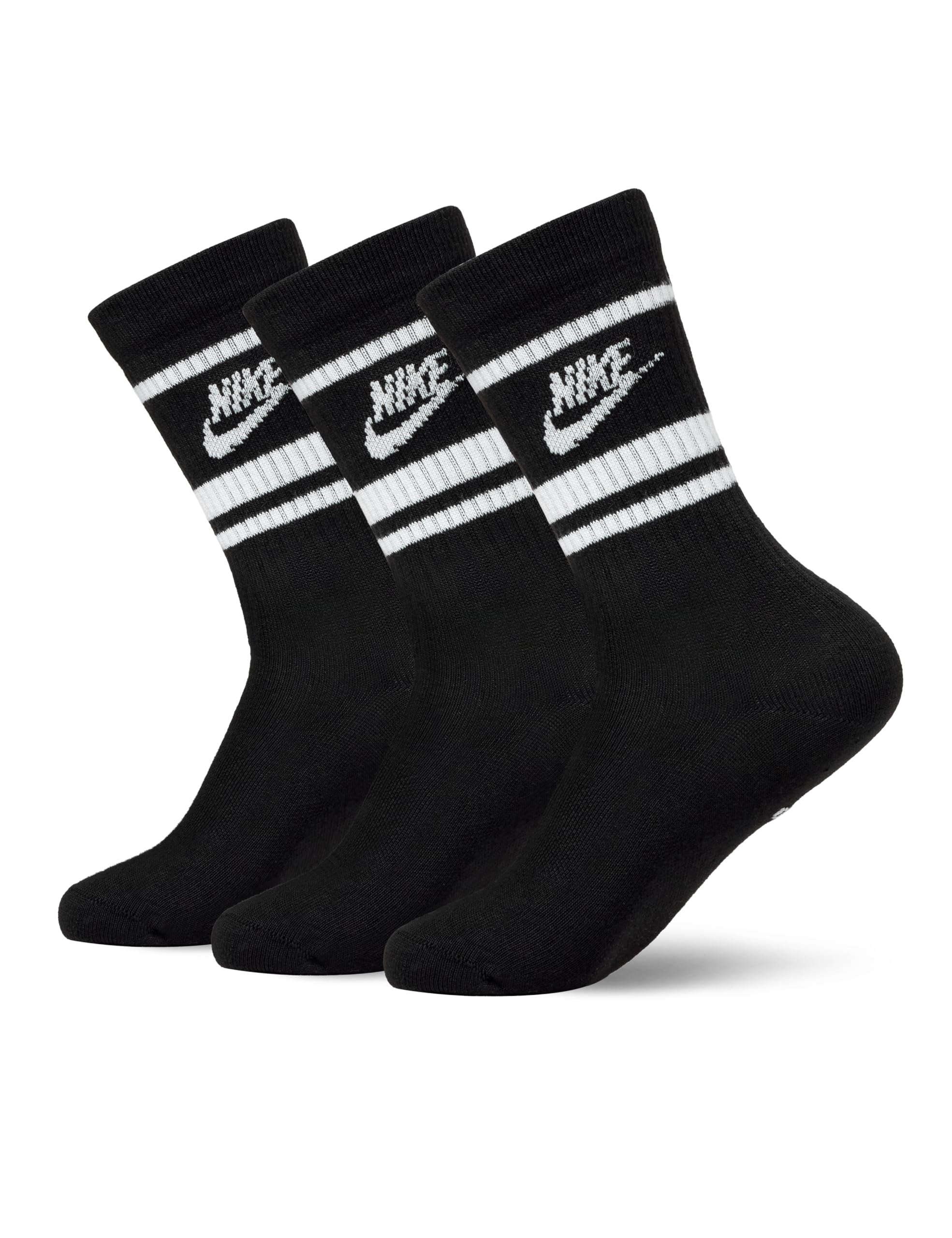 Nike Unisex Adult Sportswear Dri-FIT Everyday Essential Socks - Crew Ankle or No-Show 3-Pack Mens and Womens