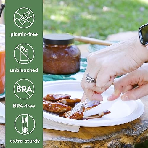 Miniatura 5 de Tenedores desechables CPLA 100% compostables paquete de 300 tenedores desechables CPLA. Juego de cubiertos no plásticos. Cubiertos ecológicos,