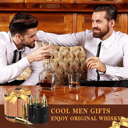 Miniatura 9 de Regalos para papá y hombre, día del padre, regalos de piedra de whisky para marido, juego de globos de decantador de whisky con piedras de bola y